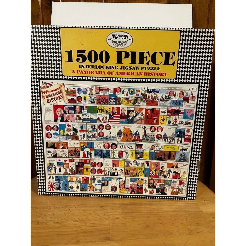 Mandolin Puzzles A Panorama of American History 1500-piece  jigsaw puzzle Rare